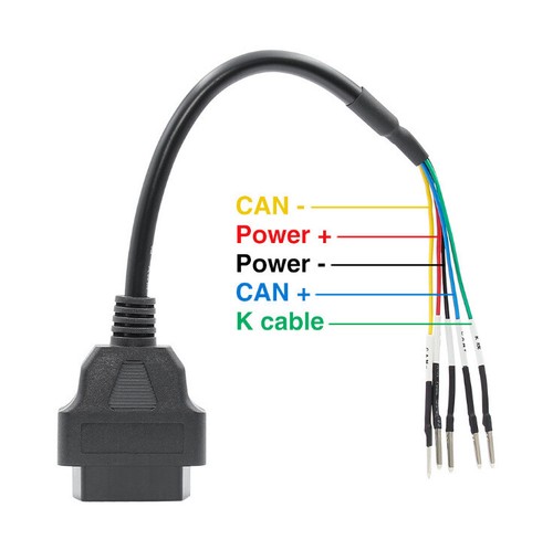 16 Pin OBD2 Female Connector Cable Plug Pigtail Tester Car Diagnostic Cable - Picture 2 of 7
