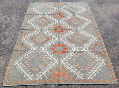 Vintage Traditional Handmade Beautiful Turkish Kilim Floor Rug Carpet 235x160 cm