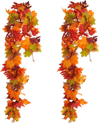 Fall Garland Decorations Maple Thanksgiving Christmas 2 Strings Leaves