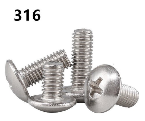 M3 - M6 316 Stainless Steel Phillips Cross Recessed Truss Head Machine Screws - Picture 7 of 12