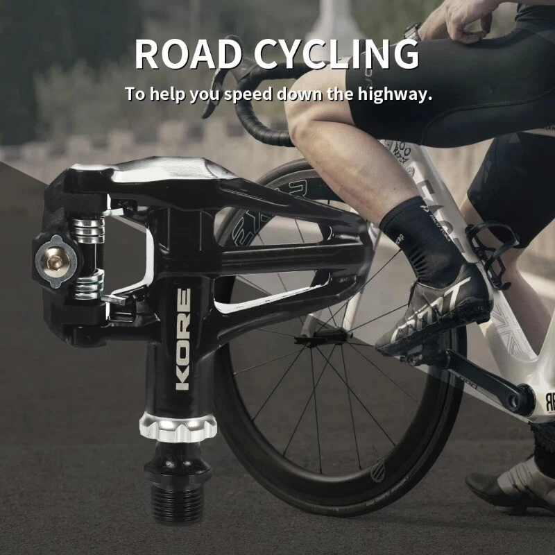 Pedales de bloqueo de bicicleta de carretera rodamientos cerrados ligeros aspecto 2 pedales sellados Foto 4 de 4