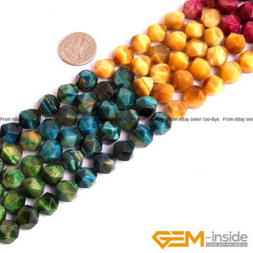 Wholesale Lot Natural Assorted Gemstone Polygonal Jewellery Making Beads 15" UK - Picture 96 of 129
