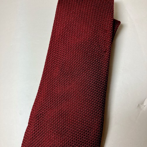J. Press Solide rote burgunderrote Grenadine Seidenkrawatte 3 5/8" x 58" Hergestellt in England EUC - Bild 3 von 13