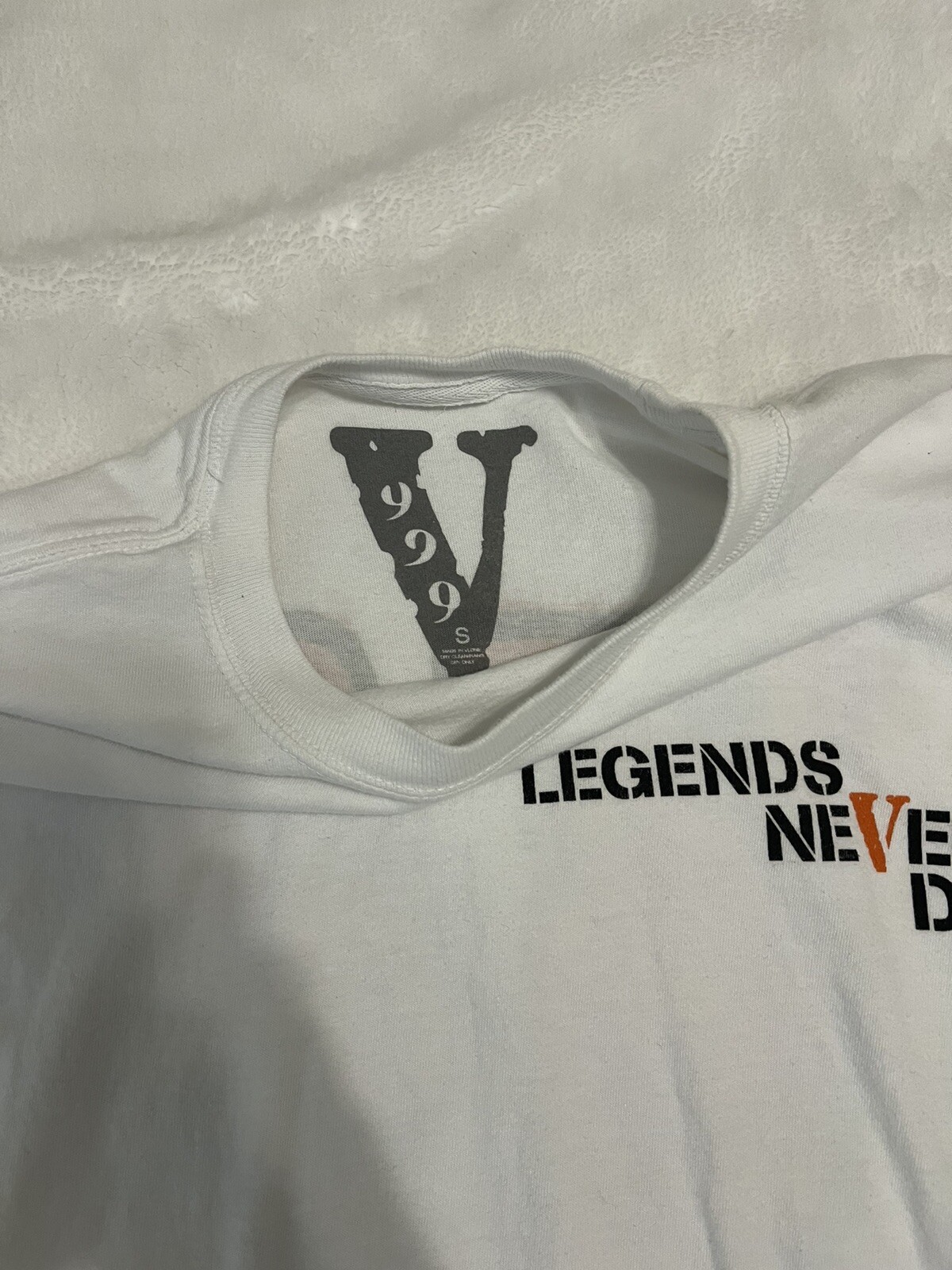 Juice Wrld x Vlone Butterfly T Shirt White/Black/Or… Gem