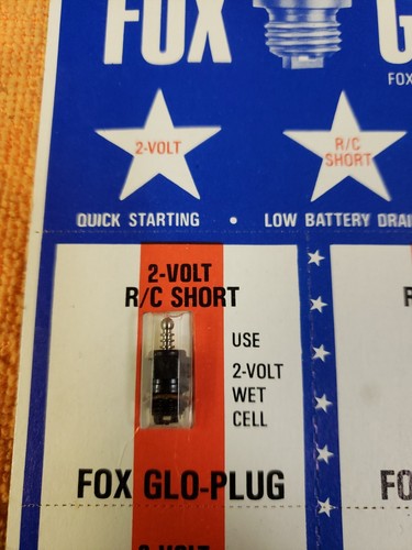 Fox Plugs - one single Fox 2-volt short Glo-Plug - one New Plug! - 第 1/6 張圖片