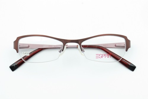 ESPRIT ET17385 517 Burgundy 47-18-135 Frames Half Rim Flex Hinges with Case G408 - Picture 11 of 12