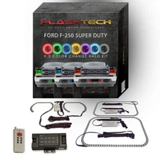 RGB Multi Color Halo kit & RF Remote for 01-04 Ford F-250 Headlight & Fog Lights