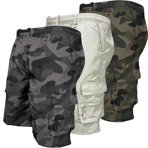 Summer New Men's Casual Work Shorts Loose Casual Tooling Shorts Multi-pocket