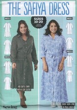 Simply Sewing Pattern for The Safiya Dress Shirt Dress Long Sizes 10 - 20 New