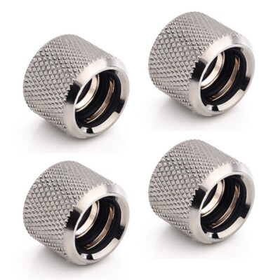 Bitspower Multi-Link Coupler Fitting, 12mm OD, Black Sparkle, 4pk