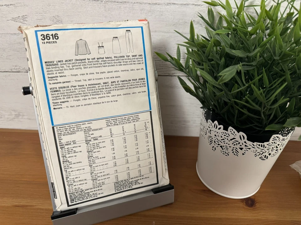 Style 3616 sewing pattern lined jacket, pullover top, skirt and trousers RARE - Image 2 of 2