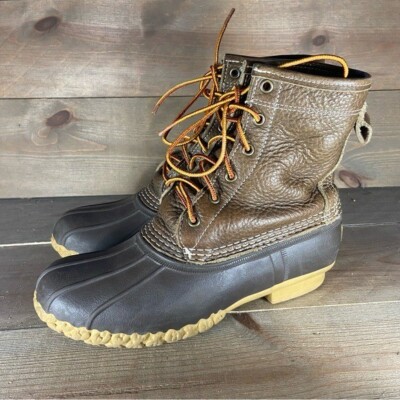 Ll Bean Womens size shoes brown leather flannel lined