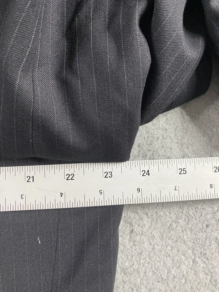 Chaqueta Traje Brooks Brothers 46 L Gris Lana Rayas 346 Elastizada Diseñador de Lujo Foto 3 de 4