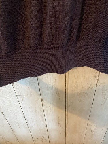 Maglione Kenneth Roberts uomo XL scollo a V misto lana viola lusso senza tempo - Foto 2 di 9