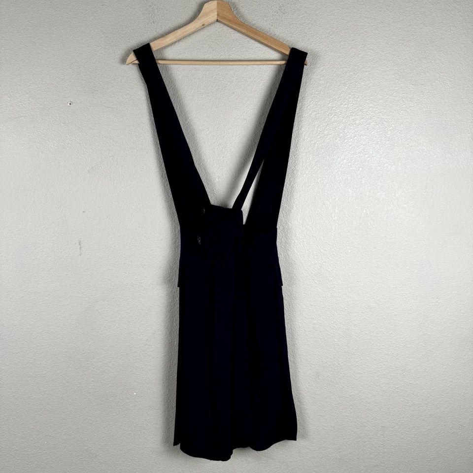 Shorts femininos náuticos vintage 13 alças azuis botões dourados anos 80 Preppy - Imagem 2 de 4