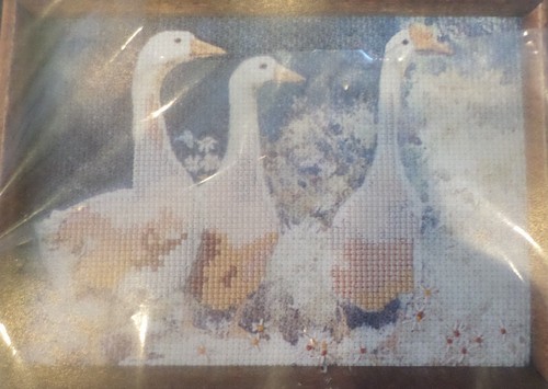 New Cross Stitch Kit Country Geese Trio No Count Dawna Baron Dimensions 1987 - Picture 2 of 3