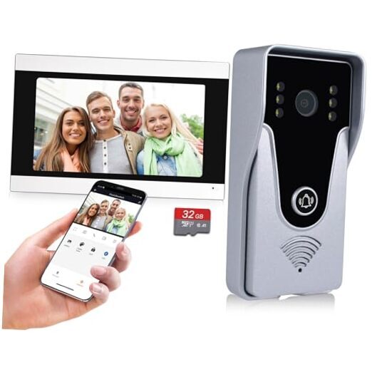 WiFi Video Wireless Doorbell Intercom with Monitor System-image