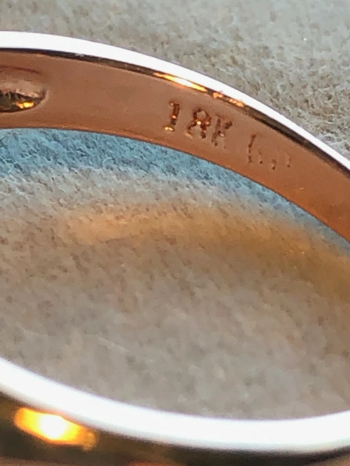 7 3/4 ct Emerald-Cut Created Ruby Ring Stamped 18k Rose Gold w/Gold Alloy base - Image 4 of 4