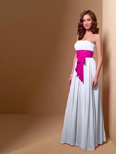 ALFRED ANGELO $150 6654 6 FIVORY FUSHCIA HOT PINK FLOWER GIRL MINI-MAID DRESS - Picture 2 of 4