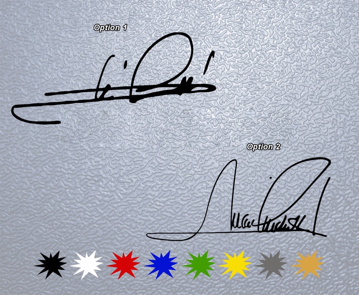 STICKER PEGATINA DECAL VINYL Mario Andretti Signature | eBay display picture 1