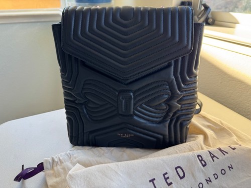 Ted Baker Black Quilted Bow Backpack - NWOT + Dustbag
