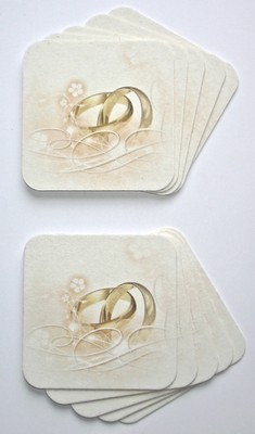50 Stück Bierdeckel Hochzeit Gastronomie Deckel Getränke Untersetzer Ringe Feier