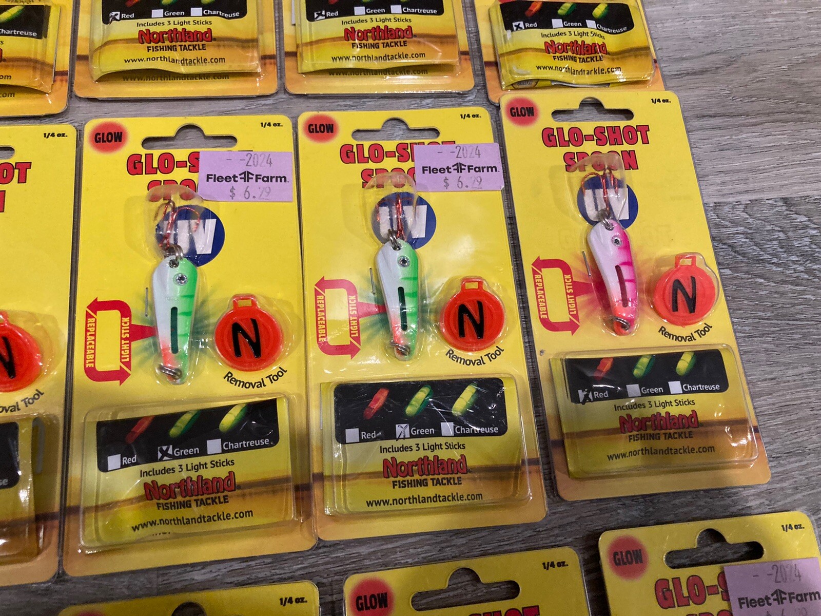 Lot of 36 Northland Glo-Shot Spoons - All 1/4 Oz Size - Mixed Colors - New - Image 7