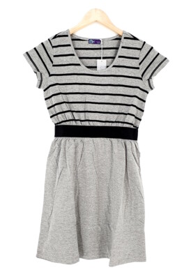 AJC Damen KLEID Shirtkleid gestreift grau Größe 34 36 38 NEU K77