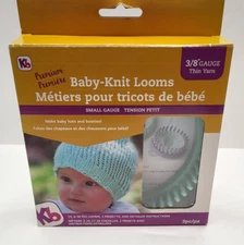 Premium KB Baby Knit Looms 3/8" Gauge Thin Yarn 24 & 56 Peg Looms & Instructions