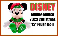 2023 DISNEY MINNIE MOUSE CHRISTMAS HOLIDAY MRS SANTA CLAUS 15  PLUSH DOLL