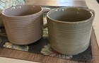 2 Hearth & Hand Magnolia Coffee Tea Mug Cup Ribbed Stoneware Blush Green New