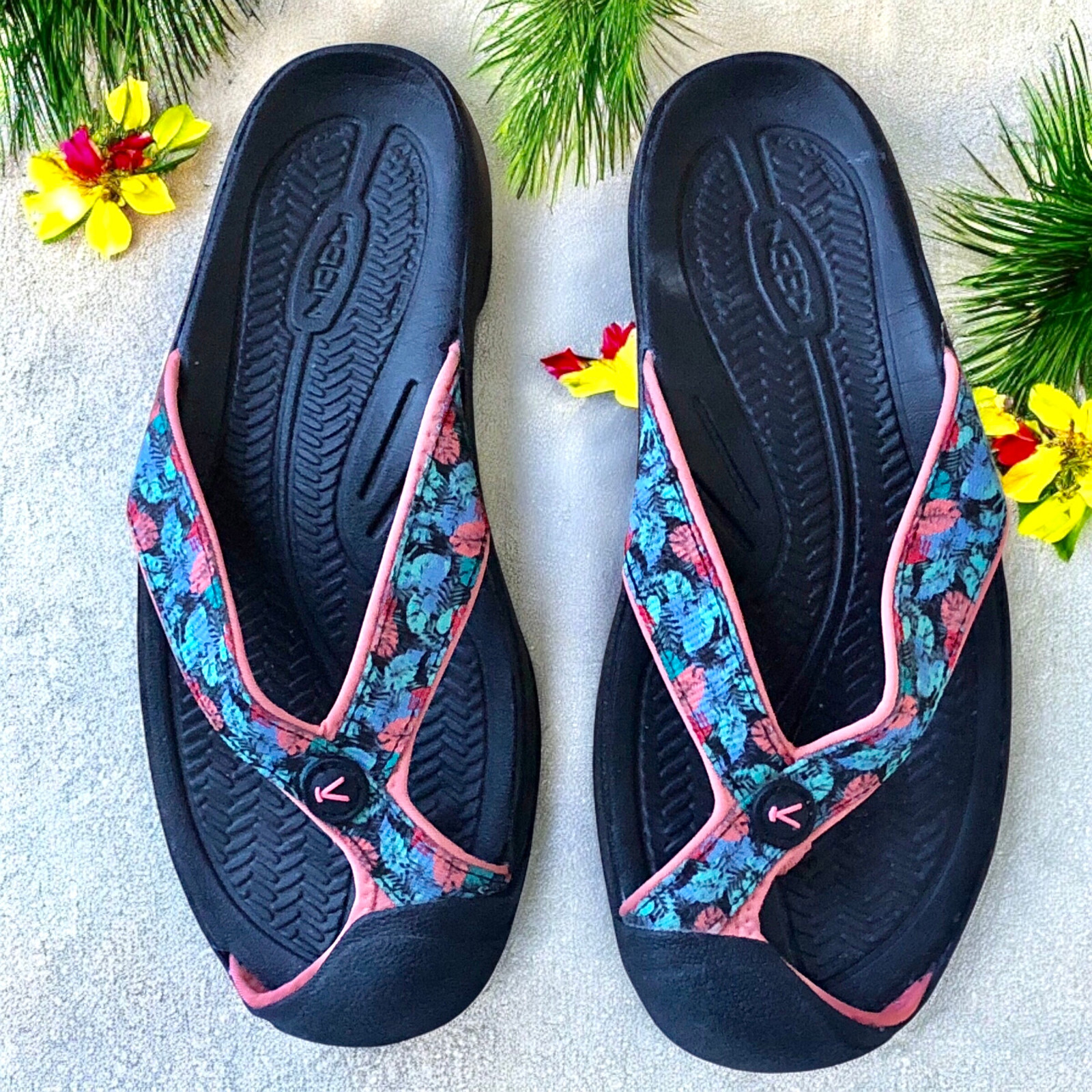 KEEN sandalo infradito perizoma WAIMEA verde sportivo punta paracolpi donna taglia 9