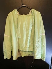 Lime green vintage windbreaker suit Large/Medium