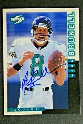 Mark Brunell Jacksonville Jaguars Autograph 1998 Score Pinnacle Signed Card #51 