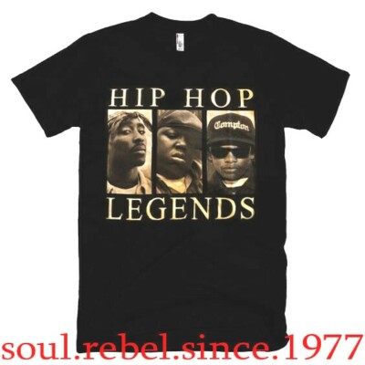 LEGENDS TUPAC BIGGIE EAZY-E RAP HIP HOP   T SHIRTS