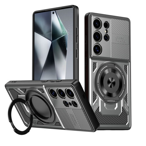 Magnetic Ring Stand Mag Safe Case Rugged Cover For Samsung S25 Ultra S24 FE S23 - Picture 17 of 19