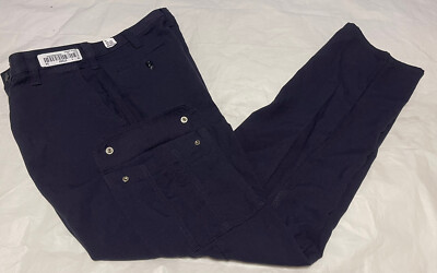 NEW Carhartt FR CAT2 344-20 FLAME RESISTANT Mens 32X32 Navy Blue Cargo Pant J145