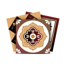 7" X 7" Shades Of Brown Mosaic Peel And Stick Removable Tiles