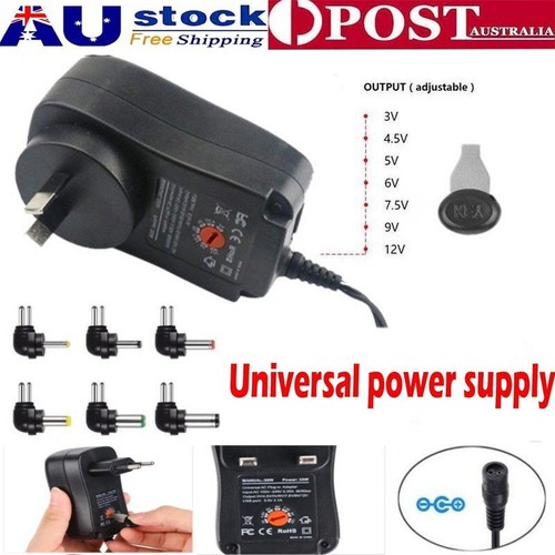 30W Universal Power Supply Adapter Converter AC DC 3V 4.5V 5V 6V 7.5V ...