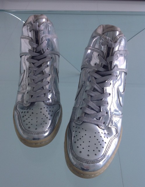 nike sky hi silver