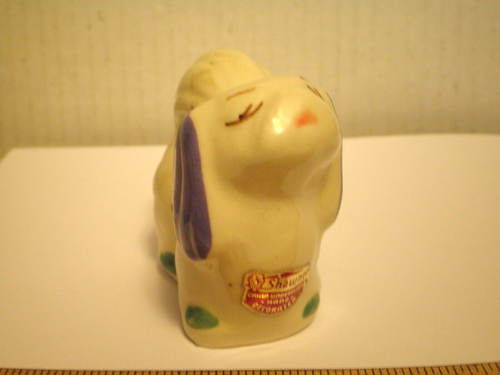 Vintage 1930s Shawnee Pottery Pekingese Dog mini Figurine, Hand Painted w/ label - Picture 4 of 4