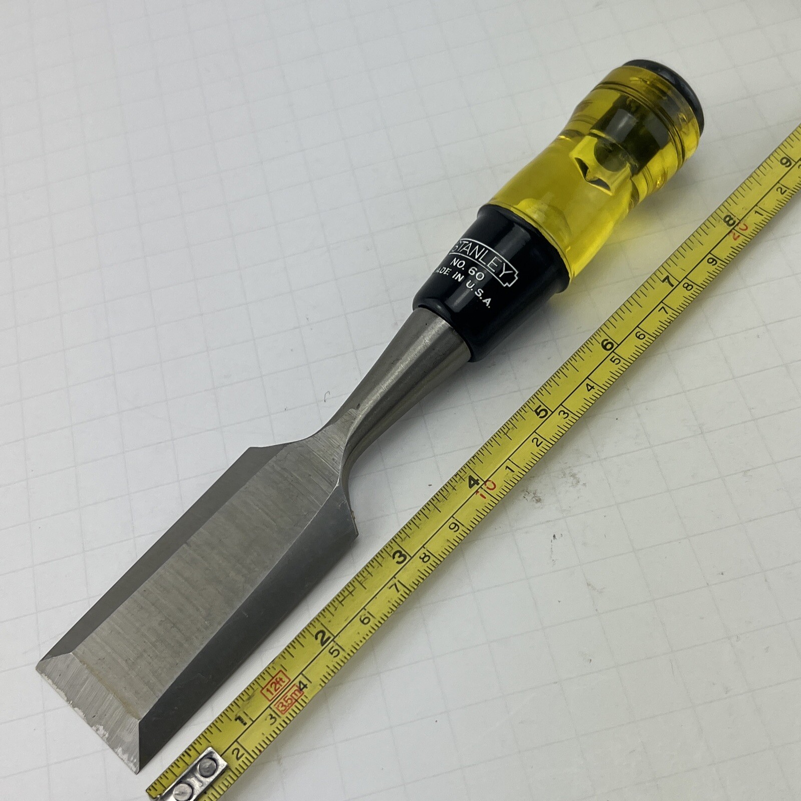 VTG Stanley No.60 1-1/2'' Wide Bevel Edge Woodworking Chisel New Old ...