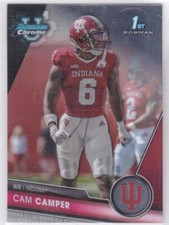 2023 Bowman University Chrome Football 1st Bowman Cam Camper #21 Indiana