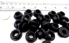 Rubber Flange Bushing Push-In Fits 1/2" Hole, Has 1/4" Thru Hole, Free Shipping!
