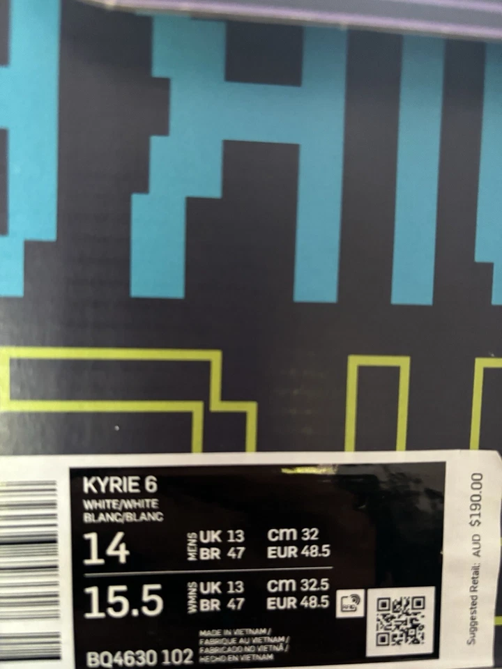 Nike Kyrie 6 ‘USA’ Men’s Size 14 US White/Red/Blue BQ4630-102 FREE SHIPPING - Image 2 of 4