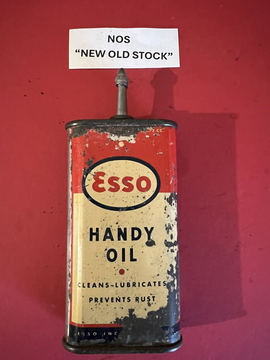 1920-50's-(4oz.) RARE VINTAGE- (#3) ESSO HANDY OIL TIN CAN HANDY