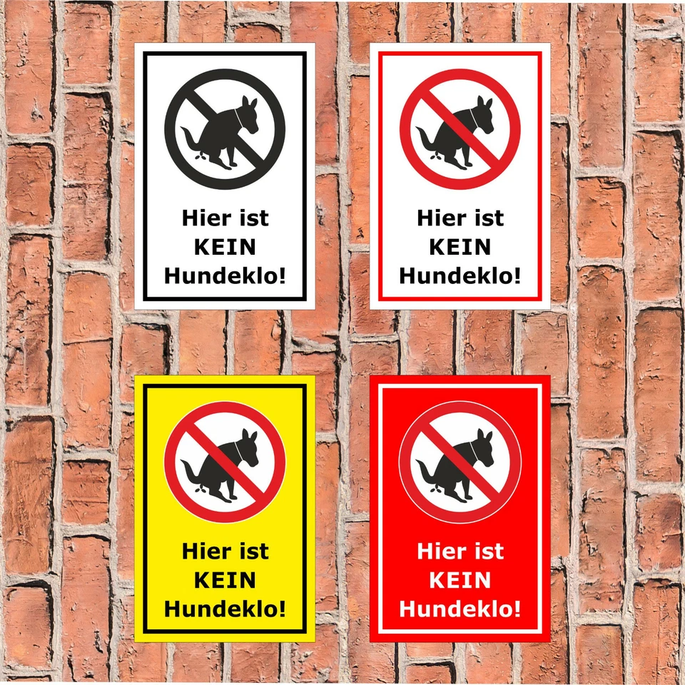 BAUER-SCHILDER Schild Kein Hundeklo Hundekot Hunde pinkeln kacken verboten - Verbotsschild