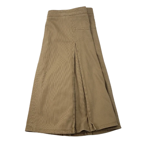 GH Bass & Co Women's Skirt Size 10 Tan Corduroy Flare Pleated Cotton - Image 3 of 4