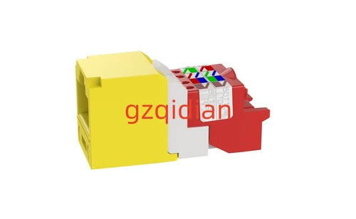 Module prise réseau Panduit CAT5e Gigabit jaune CJ5E88TGYL BOÎTE DE 50. - Photo 4/4