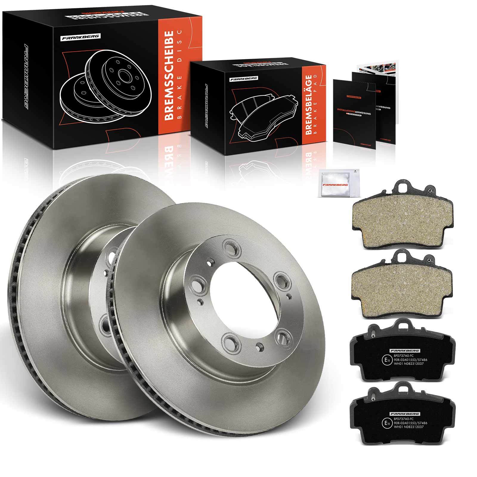 Frankberg Front 298mm Brake Discs & Brake Pads for Porsche Boxster 986 1996-2004